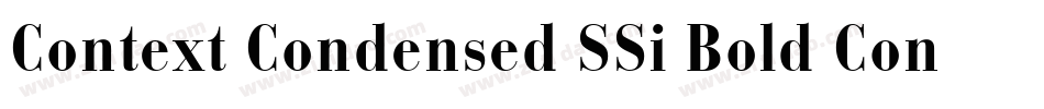Context Condensed SSi Bold Condensed字体转换